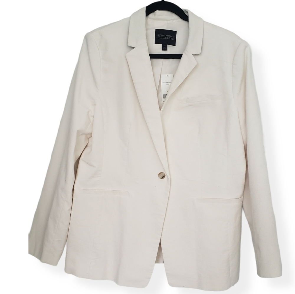 NWT Banana Republic off white cord blazer
